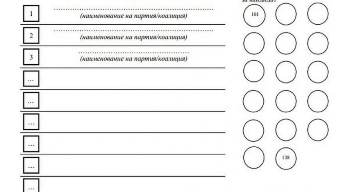 ЦИК показа бюлетините за гласуване в страната и в чужбина СНИМКИ