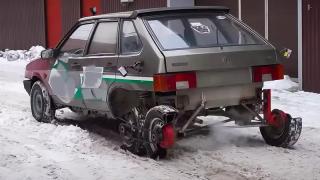 Сложиха на Лада четири полуколела и ето какъв ужас се получи ВИДЕО 