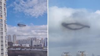 Зловещ черен пръстен затисна Москва, местните са в паника ВИДЕО 
