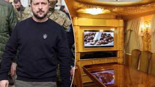 Лукс и охолство! Вижте с какъв влак пристигна Володимир Зеленски в Полша СНИМКИ