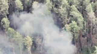 ВИДЕО от войната: Украински граничари унищожиха руски военен склад в Донбас
