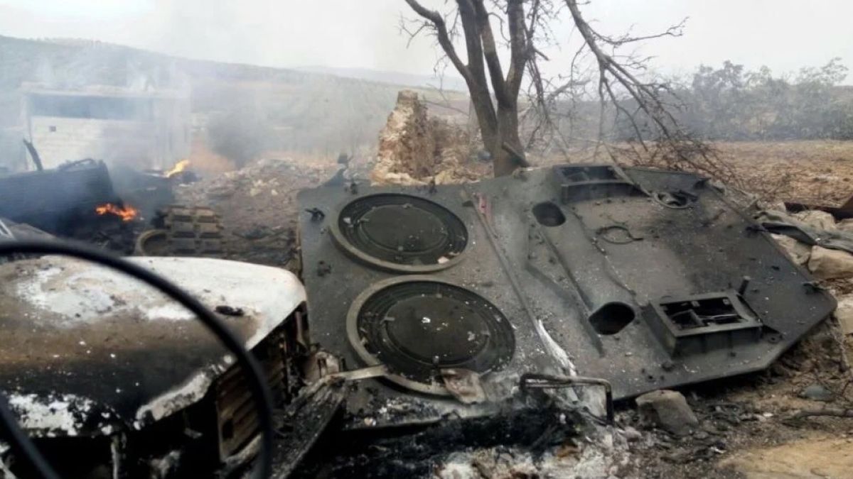 Стара съветска ракета "Фагот" уцели нов танк Leopard 2, ето какво остана СНИМКА