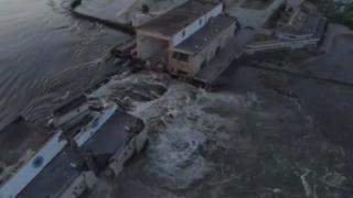 Сателитни СНИМКИ на Каховската ВЕЦ преди и след експлозията ВИДЕО