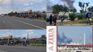 Мощна експлозия в най-голямата румънска петролна рафинерия, близо до границата с България ВИДЕО