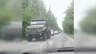 Колона от военна техника ЧВК "Вагнер" се движи от Воронеж към Москва ВУДЕО