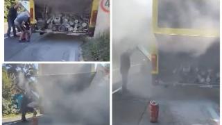 Извънредно опасна ситуация с автобус на път за морето ВИДЕО 