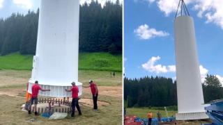 Ето как монтират пилона на Рожен, всял разкол в държавата ВИДЕО 