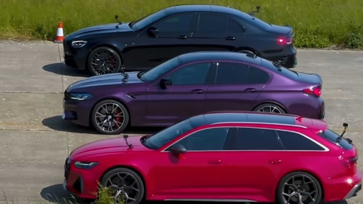 Кой ще победи: Зрелищна битка между "заредени" модели на Audi, BMW и Mercedes-AMG ВИДЕО