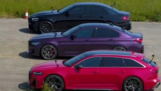 Кой ще победи: Зрелищна битка между "заредени" модели на Audi, BMW и Mercedes-AMG ВИДЕО