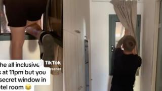 Джакпот! Турист откри таен прозорец в хотелската си стая ВИДЕО