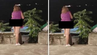 Какво доживяхме: Жена тръгна по гол задник из Поморие СНИМКА 18+