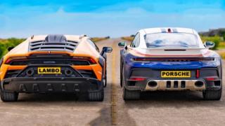 Porsche 911 Dakar срещу Lamborghini Huracan Sterrato, ето кой е по-бърз ВИДЕО