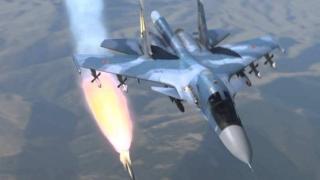 ВИДЕО от войната: Съкрушителен удар на Су-34 по склад на ВСУ