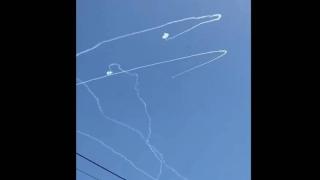 ВИДЕО: Израелската ПРО отразява ракетен удар на ХАМАС 