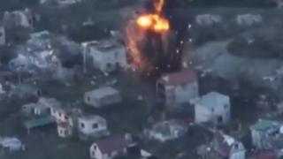 ВИДЕО от войната: Показаха удара по подразделение на ВСУ край Херсон