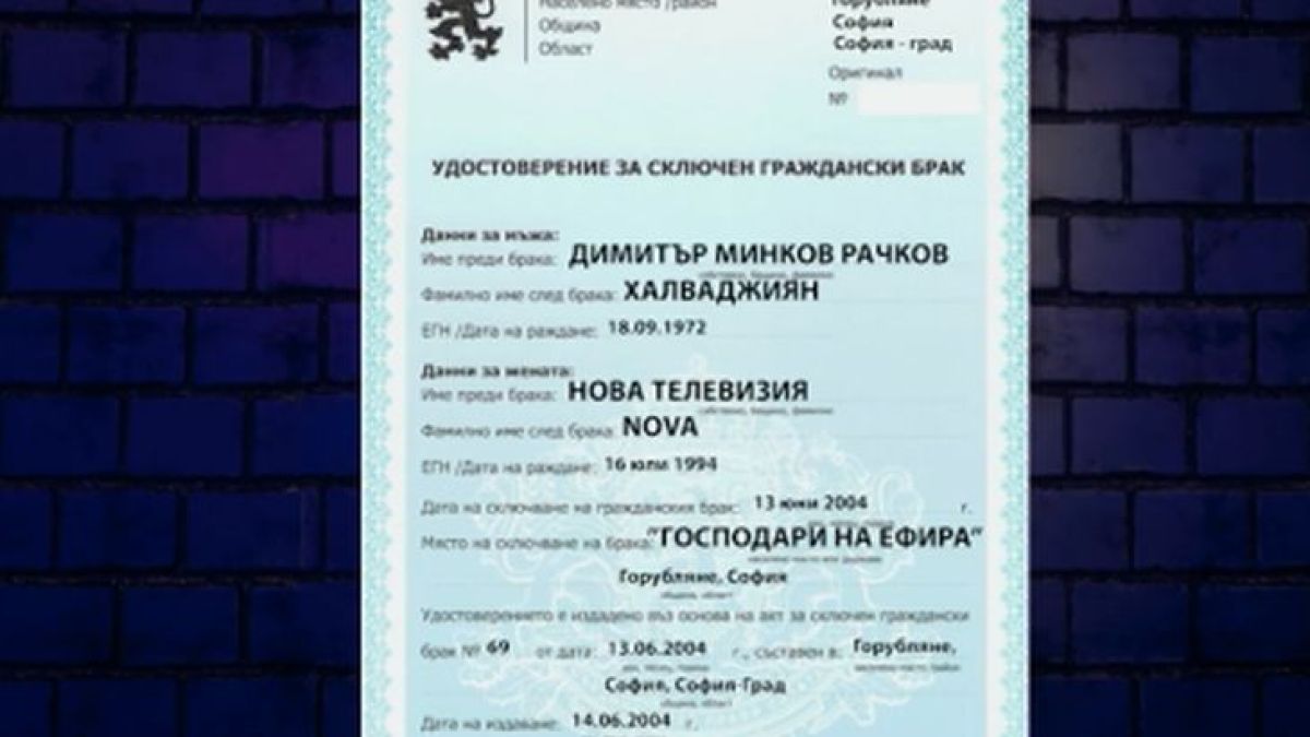 Бомба: Рачков се оказа женен, всичко лъсна от брачното му свидетелство СНИМКА