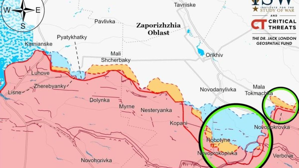ISW: ВСУ напредват до Работино, а Русия... КАРТА