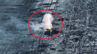 Зрелищно ВИДЕО! Украински войници унищожават руски танк Т-80 