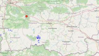 Земетресение люшна Софийско в ранни зори КАРТА