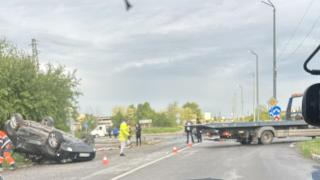 Голяма беля с "Порше" в Ямбол