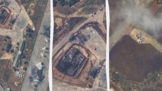 Сателитни СНИМКИ показват опустошението в базата "Белбек" в Крим