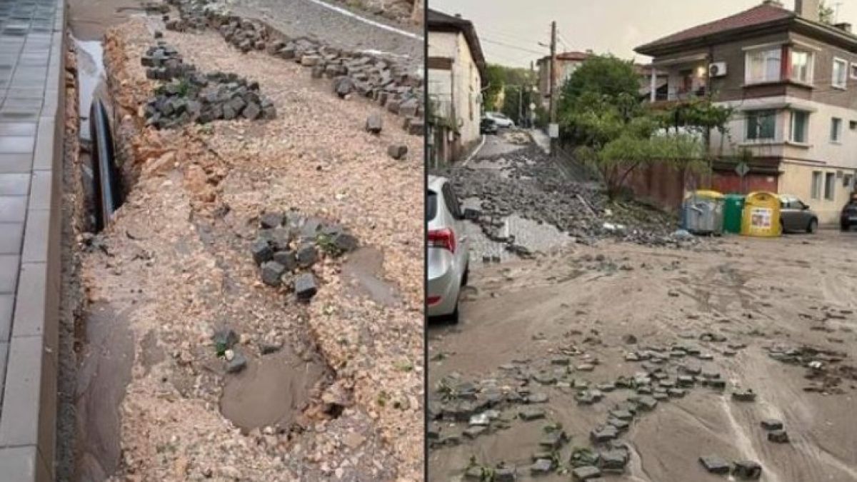 БГ град като след война от библейски потоп и градушка СНИМКИ