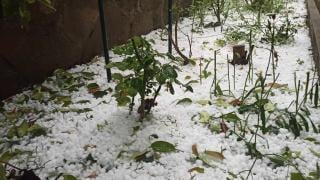 Мощни бури удариха България, всичко побеля за секунди