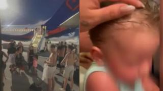 189 пътници са блокирани при 52° в самолет, притесняват се за децата! 
