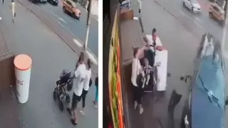 Вижте как бързата реакция на баща спаси живота на бебето му ВИДЕО