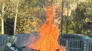 Кошмар в София! Тузарски Мерцедес пламна като факла, а шофьорът... СНИМКИ