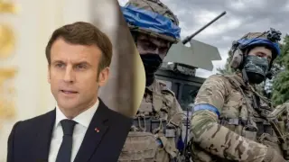 Макрон показа ученията на украинската бригада "Ана Киевска" във Франция ВИДЕО