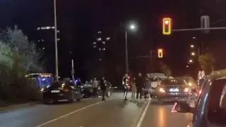 Адско верижно меле по тъмна доба в София СНИМКА