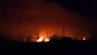 Голям пожар лумна в село край Пловдив ВИДЕО