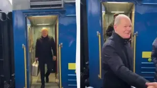 Германският канцлер пристигна изненадващо с влак в Киев ВИДЕО