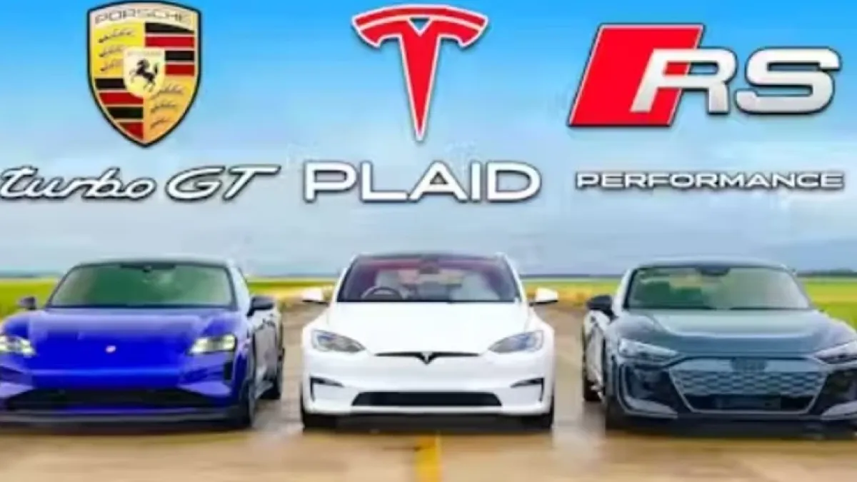 Вижте бясна битка на електромобили Audi, Porsche и Tesla, ето кой е най-бърз ВИДЕО