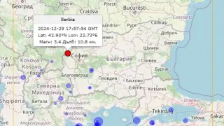 Нов по-силен земен трус, този път на един хвърлей от София