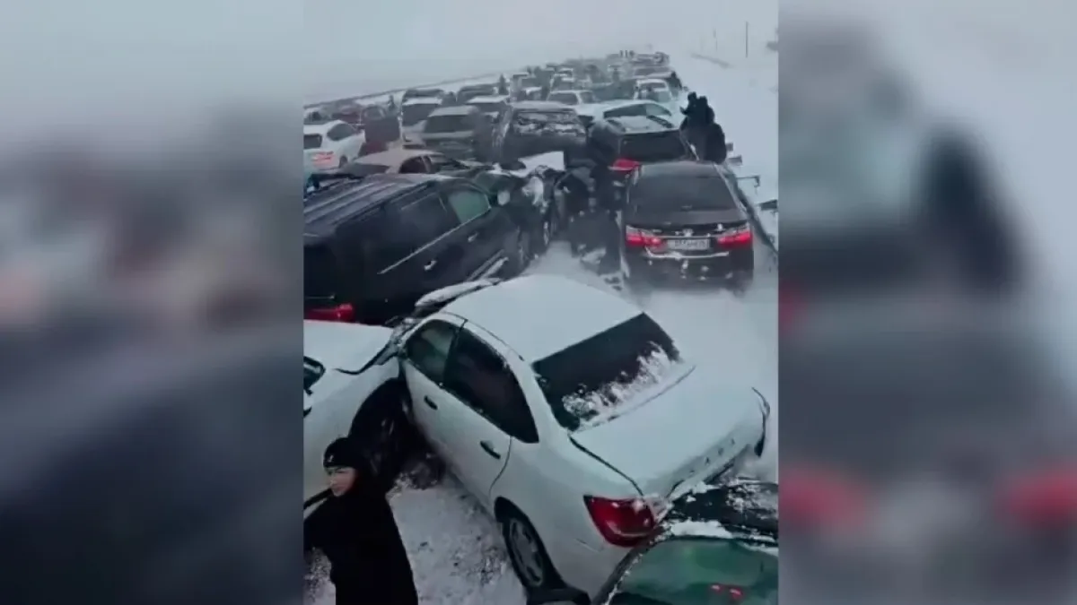 Верижна катастрофа с близо 100 автомобила заради виелица ВИДЕО