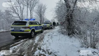 Камион навири гуми край Пловдив Зрелищни СНИМКИ