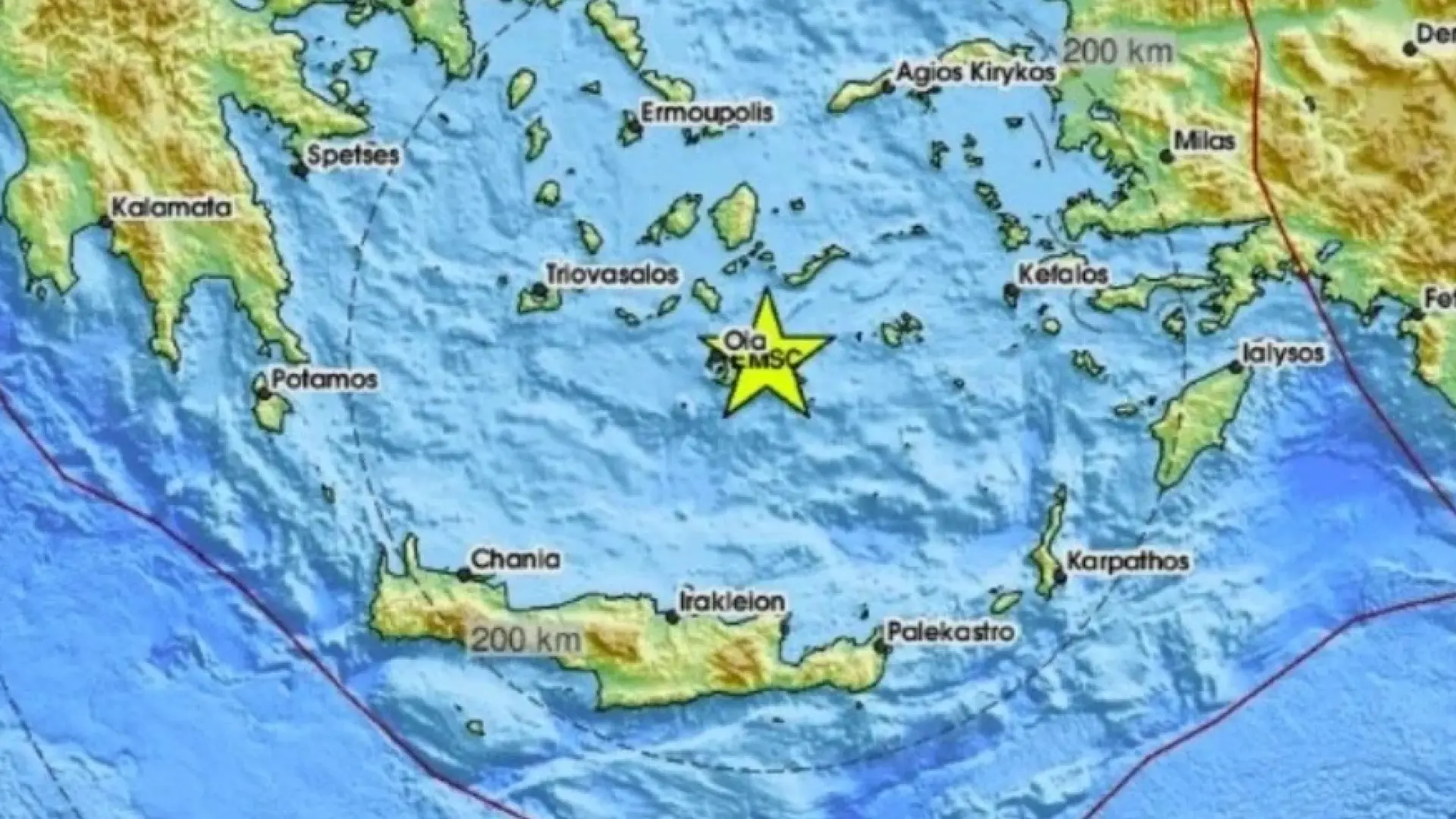 За 20 минути серия от силни земетресения удариха Гърция КАРТА