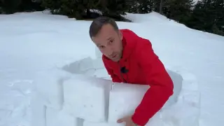 Синоптик на Нова тв се прави на Рамбо, оцелява с палатка от сняг при минусови температури