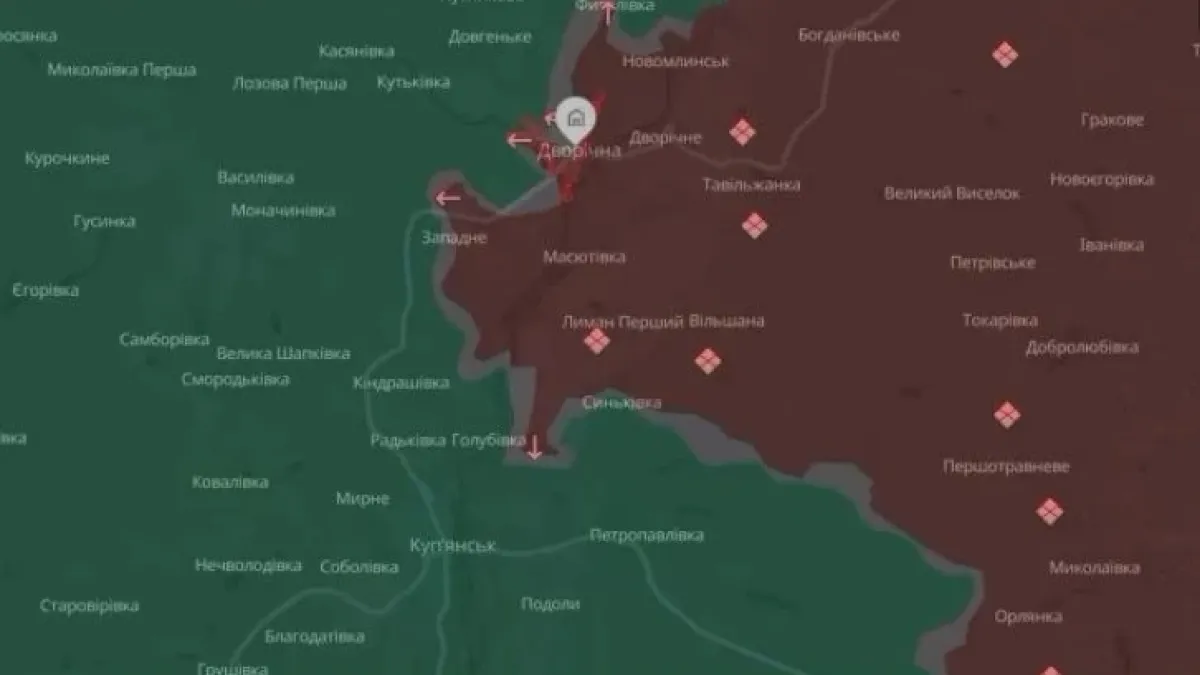DeepState: Руснаците разширяват плацдарма до Купянск, укрепват се край Дворична