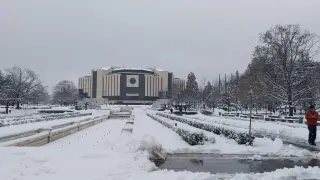 Сняг затрупва София навръх Цветница, студ сковава България за Великден СНИМКИ