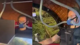 Мъж показа ново ниво на работата „хоум офис“ ВИДЕО