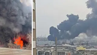 Черен дим покри небето над Бургас, страшно е! ВИДЕО 