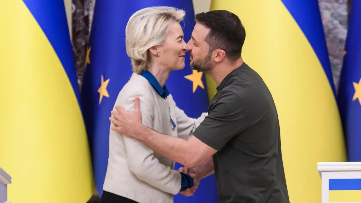 Фон дер Лайен застана твърдо зад Зеленски, хвана самолета за...