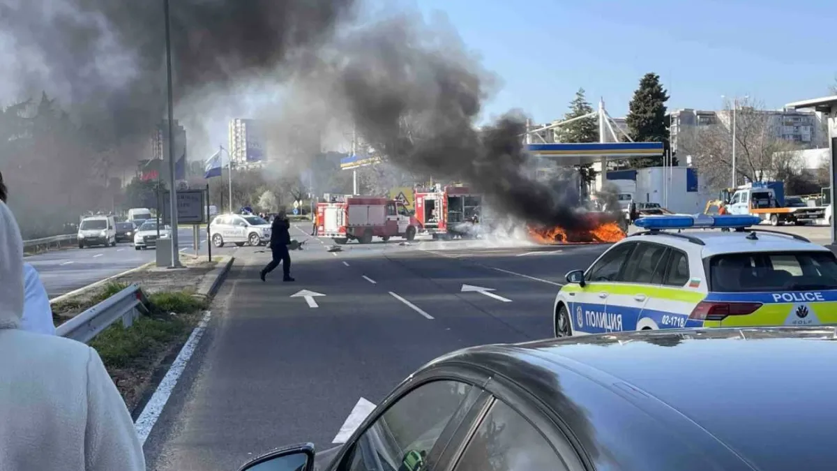 Страшно автомеле на входа на Бургас ВИДЕО