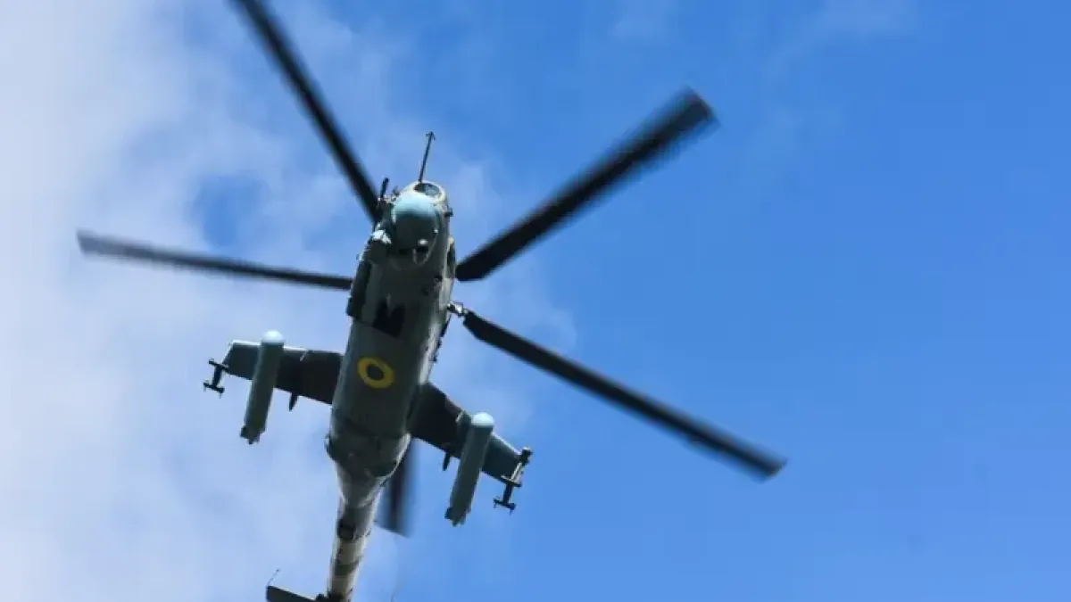 Украински Ми-24 „ловува“ руски дрон Геран-2 ВИДЕО