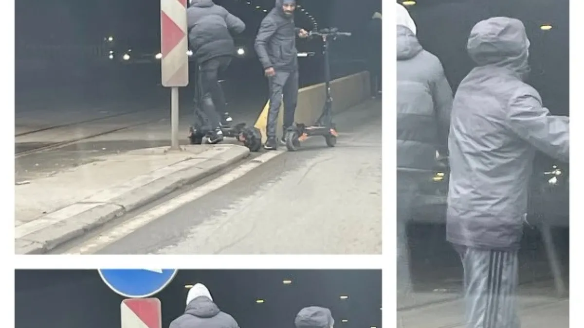 Потресаваща простотия с тротинетки в тунела за „Люлин“ в София СНИМКИ