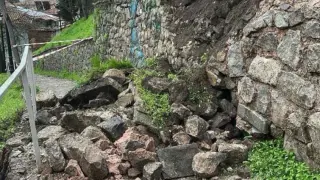 Рухна част от стената на Небет тебе в Пловдив