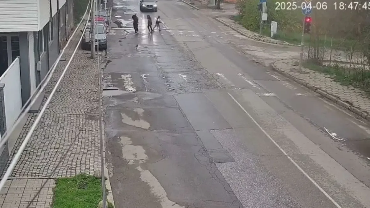 Ужас! Шофьор едва не помете 4 деца на пешеходна пътека в софийски квартал ВИДЕО